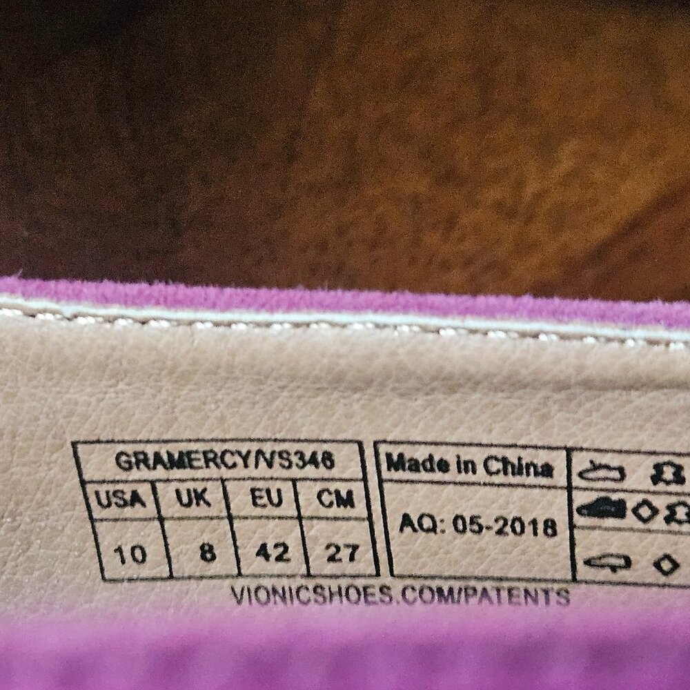 ($10 IN BUNDLE) Vionic Gramercy Purple Suede Knot Detail Ballet Flat NWOT - Picture 5 of 8